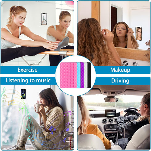 OMASUNB 15PC 40 Suction Phone Grip, Multifunctional Double - Sided Silicone Sticky Phone Mounts, Bead Hands Free Holder