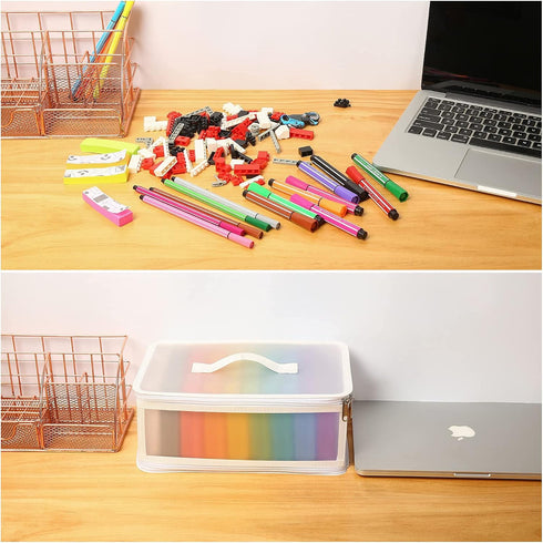 Photo Storage Bag 4x6, 10 Inner Large Photo Storage Box for up to 1000 Photos, Craft Keeper with Handle for Photo