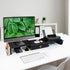Dual Monitor Stand Riser with Drawer & Metal Leg, Large Computer Monitor Riser for 2 Monitors, Desktop Organizer
