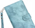 Jaorty Wallet Case for iPhone XR, Magnetic Leather Cover with 9 Card Slots, Wrist Strap, Stand Feature, Blue