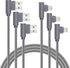 MFi Certified 10FT Lightning iPhone Charger Cord, 90 Degree Fast Data Cable, Nylon Braided, Compatible with iPhone Xs