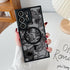 XIZYO Floral Rose Magnetic Case for Samsung Galaxy S24 Ultra - Slim TPU, Shockproof, MagSafe Compatible, Black