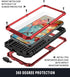 Samsung Galaxy S21 Case Compatible, Heavy Duty Aluminum Metal Waterproof Shockproof Protector Cover Hard Case (Red)