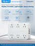 Surge Protector Power Strip - 6 Outlets, 3 USB-A, 1 USB-C, 1050J, 6FT Flat Plug Extension Cord, ETL Certified