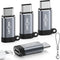 4 Pack Lightning to USB C Adapter for iPhone 15/16/16 Pro/16 Pro Max, Samsung S24, iPad Air, Fast Charging & Data