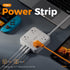 Flat Plug Surge Protector Power Strip, TESSAN 5 ft Extension Cord with 4 Outlets and 3 USB Ports, 900J Surge Protector