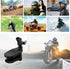 PULUZ Motorcycle Helmet Chin Clamp Mount for GoPro, 360° Adjustable Ball Head Quick Release Chin Clip