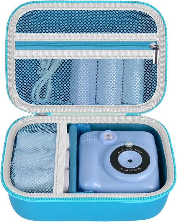 Kids Camera Case Compatible with Esoxoffore, Dududragon, Bofider, Instant Print Camera Storage, Blue