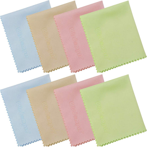 Wisdompro 8-Pack 5.7 x 6.9 Inches Microfiber Cleaning Cloth for Camera Lens, Glasses,