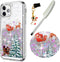 Shop iPhone 14 Pro Christmas Case: Glitter Sparkle Liquid Floating, Shockproof Clear TPU Bumper, Colorful Santa Claus