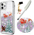 Shop iPhone 14 Pro Christmas Case: Glitter Sparkle Liquid Floating, Shockproof Clear TPU Bumper, Colorful Santa Claus