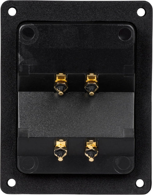Parts Express Bi-Amp Speaker Terminal Cup, Gold Binding Post Banana Jack