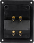 Parts Express Bi-Amp Speaker Terminal Cup, Gold Binding Post Banana Jack