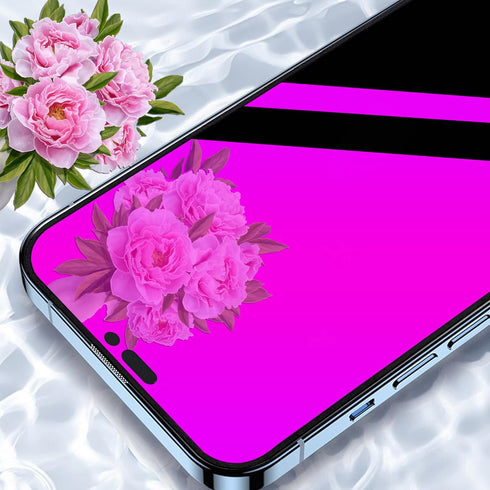 Compatible with iPhone 15 Pro Privacy Screen Protector, 28 Degree Anti Spy 2 Pack Gradient Colorful Anti-Blue Light