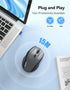 TECKNET Computer,2.4G Wireless,6 6400 Wireless Mouse Rechargeable,Mouse for Laptop USB Computer Mice Button DPI