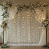 EMHOLDBU White Tulle Backdrop Curtain with Lights String 10x8ft Sheer Drapes for Wedding,