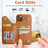 LOHASIC Wallet Case for iPhone 12 Pro Max, 5 Card Holder, Premium PU Leather, Magnetic Clasp, Brown
