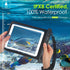 MoKo Waterproof Tablet Case, Tablet Pouch Dry Bag Compatible with iPad 10th, iPad Pro 11 2022, iPad 9/9.7/10.2, iPad Mini 6/5/4/3, iPad Air 5/4, Air 3, Galaxy Tab S6/S7, Tab A 9.7, Up to 12", Black