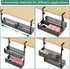 Multi-Model Under Desk Cable Management Tray 2 Packs, Metal Wire Management Clamp for No Damage to Desk (Black)