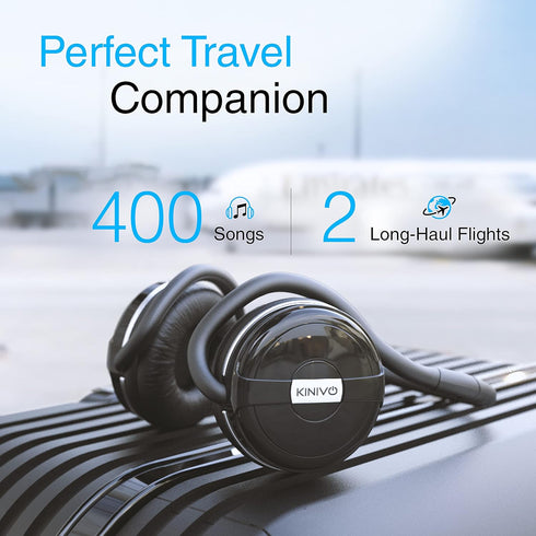 Kinivo BTH240 Bluetooth Headphones, Black, On-Ear, Wireless, Foldable, Travel Bag