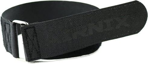 4pc Hook and Loop Nylon Cinch Straps, 22" x 1.5" (19" usable), Reusable Fastening Cable Straps, Black