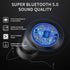 Gray Wireless Bluetooth 5.0 Earbuds, B88-1, IPX5 Waterproof, 36H Playtime, Built-in Mic, LED Display, USB-C, for Kids,