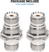 Anina UHF Female to Female Jack Bulkhead Coax Connector, SO-239 PL-259 RF Coaxial Cable Adapter 2-Pack