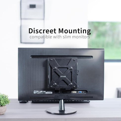 VIVO VESA Mount for Dell OptiPlex Micro CPU, Concealed Monitor Arm Holder with Desk Clamp Option, Black, Mount-DLMM1