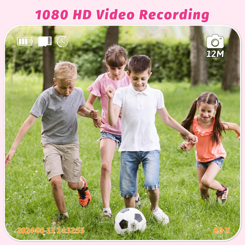 Contixo KC2A 2.4 12MP 1080P 3 MP3 412 Kids Instant Print Camera with Screen, Photo, Video, Print Rolls, Player, Type-C