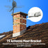 HEVIDUBANA 2 Sets 18 Antenna Mast Chimney Mount Bracket, Z-Type Antenna Pole Mounting Clamp for Chimney up to Feet
