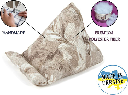 STEPHAN AND THEODORE 7 6.1 5.5 Inches Handmade Phone Pillow Holder - The Wedge Mobile Device Stand - Fabric Phone Stand