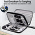 Arae Electronic Organizer, Travel Cable Storage Pouch, Double Layers Waterproof Case for Cables, Chargers, Earphones
