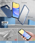 FNTCASE Samsung Galaxy A15-5G Case, Rugged Shockproof Silicone Cover with Built-in Screen Protector (Blue)