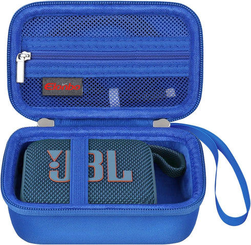 Carrying Case for JBL Go 3 / JBL Go 4, Waterproof Dustproof Speaker Storage Holder, Blue