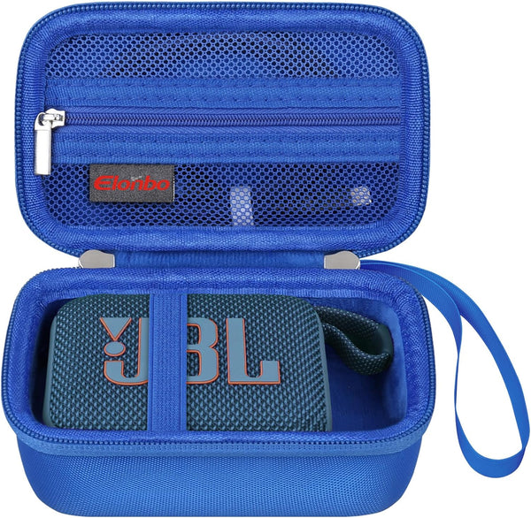 Carrying Case for JBL Go 3 / JBL Go 4, Waterproof Dustproof Speaker Storage Holder, Blue