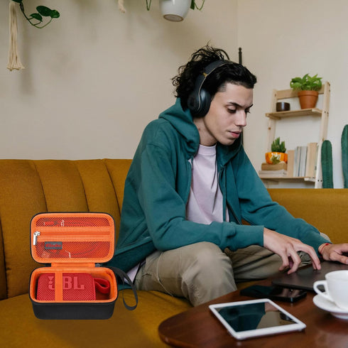 Carrying Case for JBL Go 3 / JBL Go 4 Portable Bluetooth Speaker, Waterproof Dustproof Storage Holder, Wireless Compact