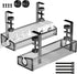 Under Desk Cable Management Tray, No Drill Desk Organizer with Clamp for Wire Management, 2 Pack