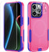 iPhone 15 Pro Case Cover (Rose) with MagSafe, MIL-Grade Drop Tested, Tempered Glass Screen Protector & Camera Lens.