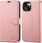 OCASE iPhone 15 Plus Wallet Case, PU Leather Flip Folio Case with Card Holders, RFID Blocking Kickstand [Shockproof TPU
