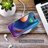 MZELQ Silicone Case for iPhone 15 Pro, Card Holder Camera Protection Cover + Screen Protector, Purple