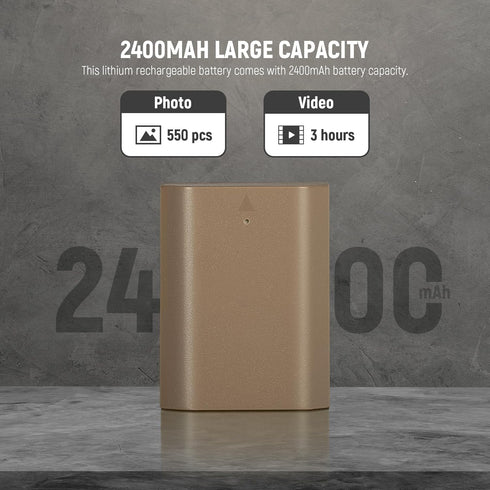 NEEWER NP-FZ100 2400mAh Battery for Sony A7R V, A7S III, A7 IV, USB-C Charging Cable, Compatible with Sony ZV-E1, FX3,