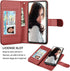 Njjex Galaxy S20 FE 5G Case, Wallet Case for Samsung S20 Fan Edition, 9 Card Slots, Wine Red
