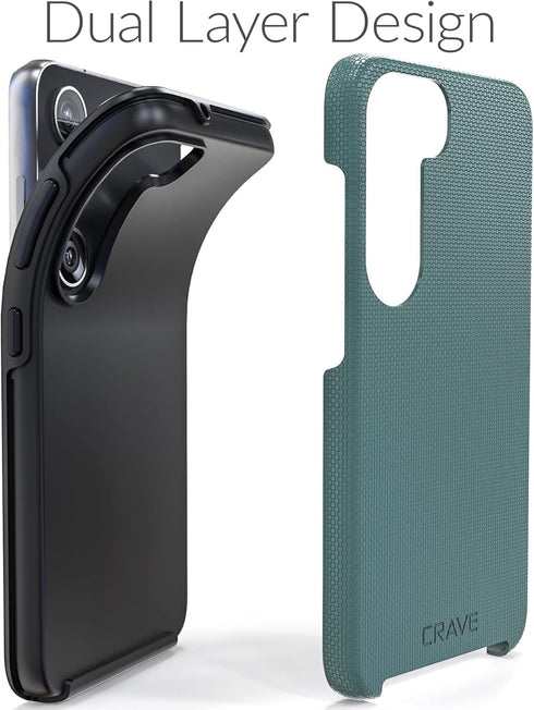 Crave Dual Guard Case for Samsung Galaxy S23, Shockproof Dual Layer Protection - Forest Green