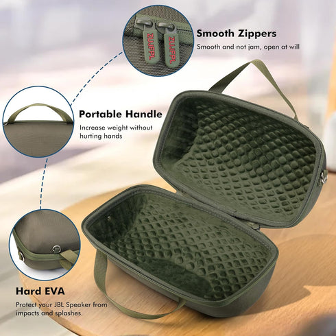 Hard Shell Case for JBL Xtreme 3/2/1 Portable Bluetooth Speaker, Waterproof Travel Carrying Case with Zipper Pocket for