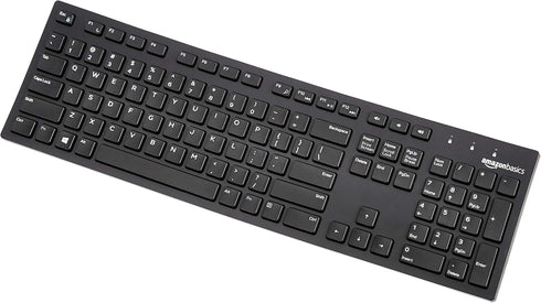 Amazon Basics Low-Profile Wired USB Keyboard with US Layout (QWERTY), Matte Black