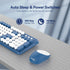 Wireless Keyboard and Mouse Combo, Retro Typewriter Keyboard and Mouse with Round Keypads for Windows Laptop PC