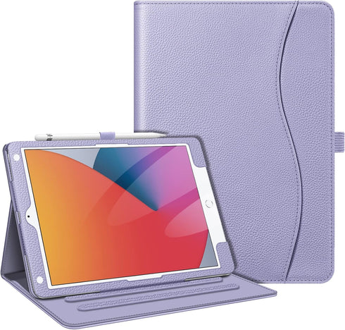Fintie Case for iPad 9th/8th/7th Generation - Multi-Angle Viewing Stand Cover with Pocket & Pencil Holder, Lilac Purple