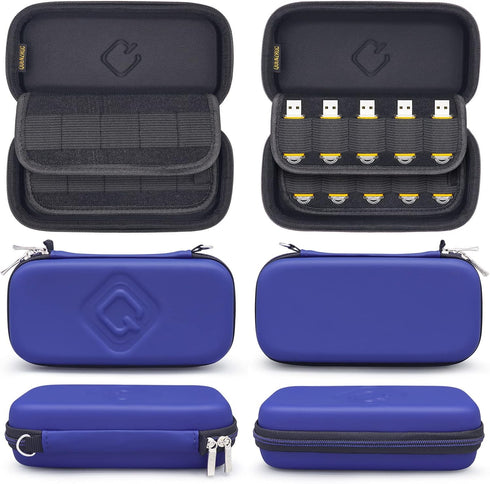 USB Flash Drives Case Organizer, Portable Hard Shell Storage Box for 20 Thumb Drives USB Sticks