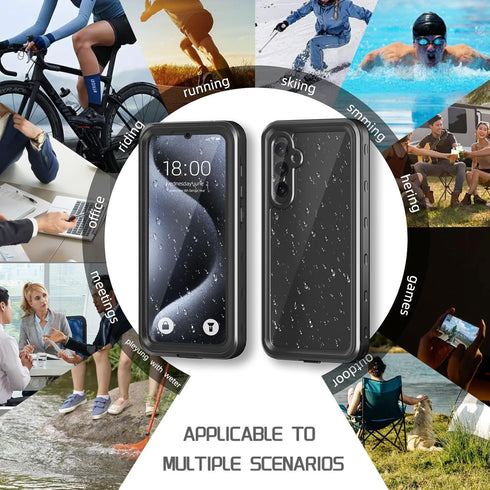 Waterproof Case for Samsung Galaxy A35 5G, IP68 Certified Shockproof Dustproof Snowproof Cover, Full Body Heavy Duty