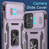 DEERLAMN Galaxy S24 Case - Deep Purple, Military Grade Shockproof, Slide Camera Cover, Screen Protector, Rotated Ring